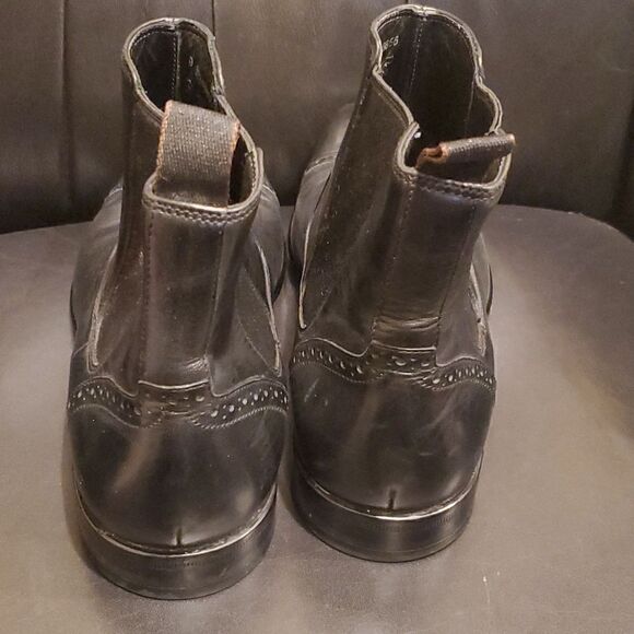HUGO BOSS Black Leather Chelsea Boot - Size 9 - Picture 5 of 12